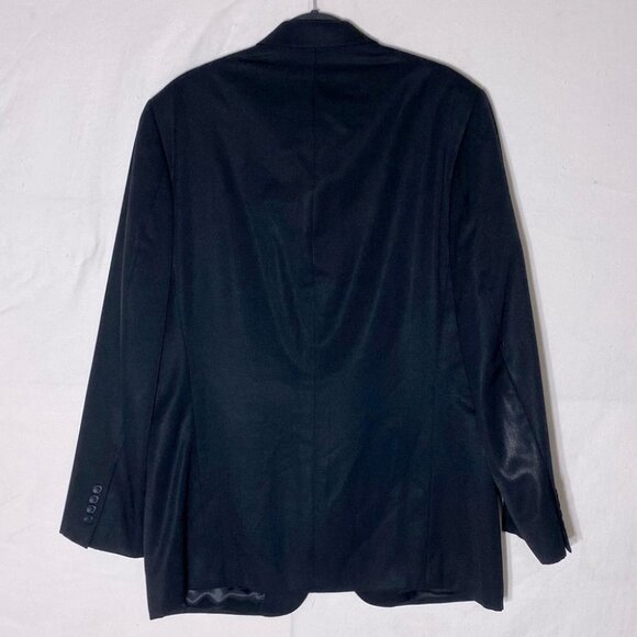 Bellissimo Black Pure New Wool Blazer Suit Jacket 46L - Picture 2 of 8